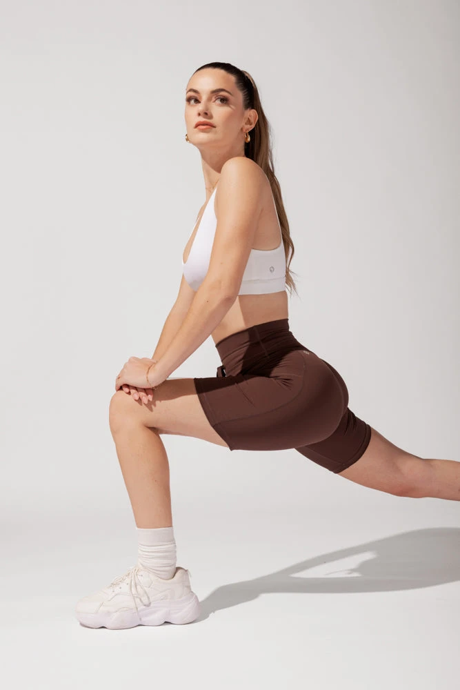 Cargo Biker Short With Pockets (Pet Hair Resistant) - Carob 5 Cargo Biker Short With Pockets (Pet Hair Resistant) - Carob - Image 5