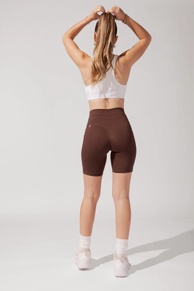 Cargo Biker Short With Pockets (Pet Hair Resistant) - Carob 7 Cargo Biker Short With Pockets (Pet Hair Resistant) - Carob - Image 7