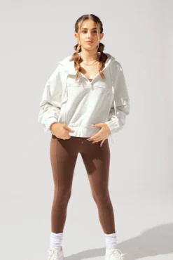 Half Zip Warm Up Hoodie - Light Heather Grey 9 Half Zip Warm Up Hoodie - Light Heather Grey -Popflex Store OPF1666 Edit