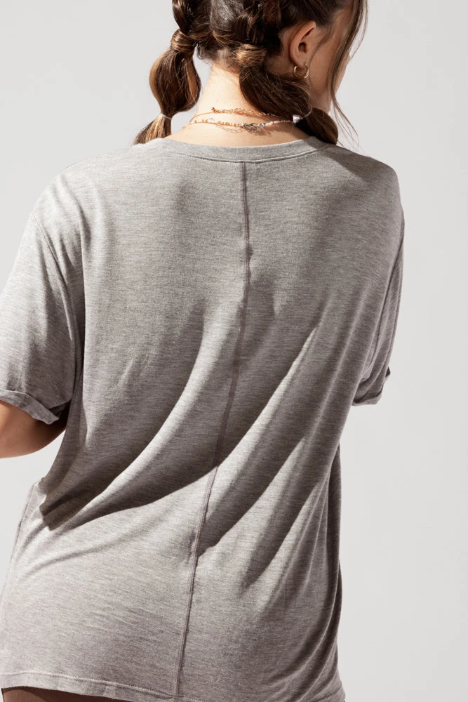 Perfect Boyfriend Tee - Heather Grey 4 Perfect Boyfriend Tee - Heather Grey - Image 4