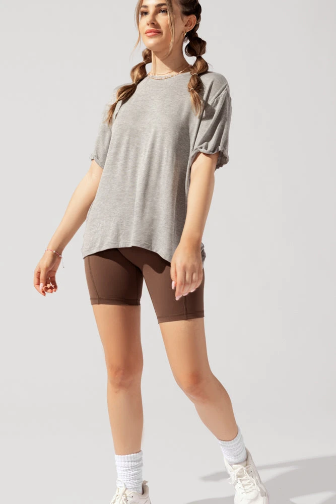 Perfect Boyfriend Tee - Heather Grey 2 Perfect Boyfriend Tee - Heather Grey - Image 2