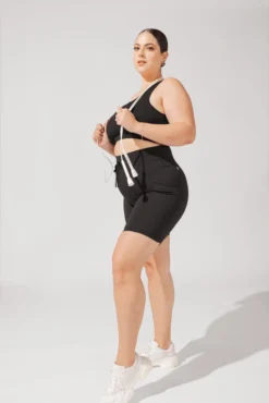 Cargo Biker Short With Pockets (Pet Hair Resistant) - Black -Popflex Store OPF2038