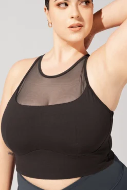 Celeste Mesh Crop Bralette - Black -Popflex Store OPF2163 Edit bc452b9d 25f7 4341 a139 76244914ef64