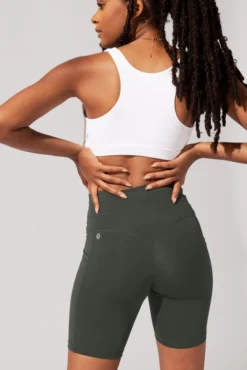 Cargo Biker Short With Pockets (Pet Hair Resistant) - Forestwood -Popflex Store OPF2254