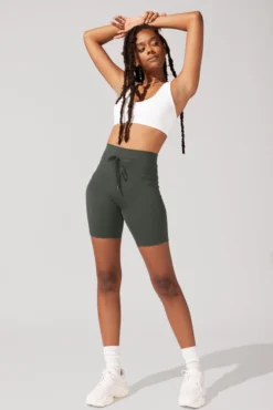 Cargo Biker Short With Pockets (Pet Hair Resistant) - Forestwood -Popflex Store OPF2261