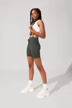 Cargo Biker Short With Pockets (Pet Hair Resistant) - Forestwood -Popflex Store OPF2287