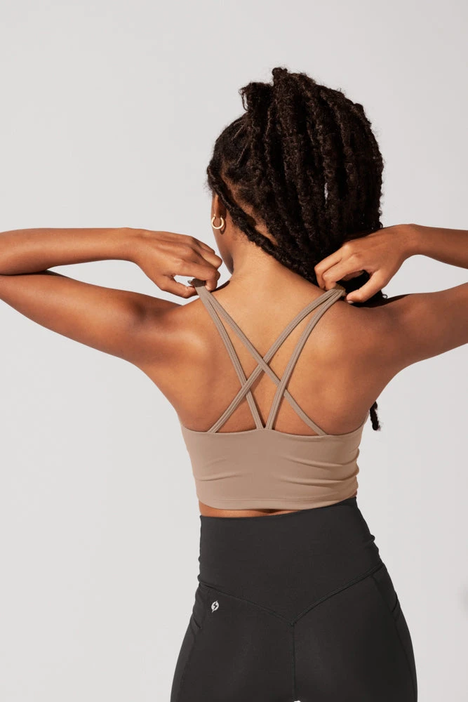 Celeste Mesh Crop Bralette - Leafless Tree 1 Celeste Mesh Crop Bralette - Leafless Tree