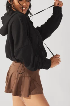 Half Zip Warm Up Hoodie - Black -Popflex Store OPF3556 Edit