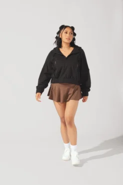 Half Zip Warm Up Hoodie - Black -Popflex Store OPF3579 Edit