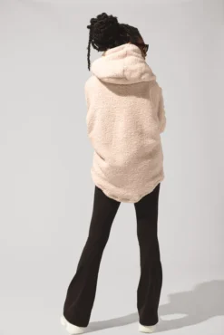 Faux Sherpa Cocoon Coat - Taupe 20 Faux Sherpa Cocoon Coat - Taupe -Popflex Store OPF4790 Edit Taupe 11