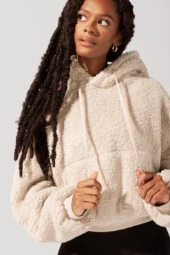 Faux Sherpa Pullover Cloud Hoodie - Taupe 14 Faux Sherpa Pullover Cloud Hoodie - Taupe -Popflex Store OPF5218 Edit