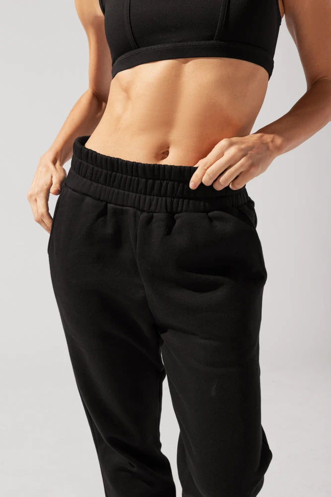 Cloud Rollover Sweatpant - Black 2 Cloud Rollover Sweatpant - Black - Image 2
