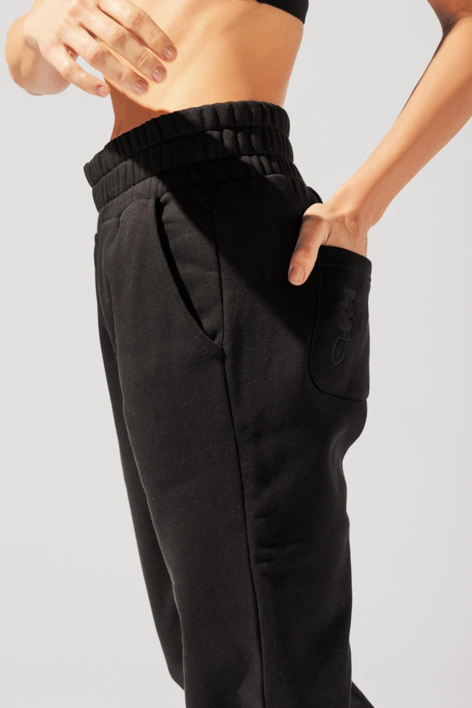Cloud Rollover Sweatpant - Black 5 Cloud Rollover Sweatpant - Black - Image 5