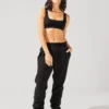 Cloud Rollover Sweatpant - Black