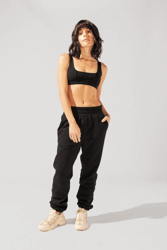 Cloud Rollover Sweatpant - Black 1 Cloud Rollover Sweatpant - Black