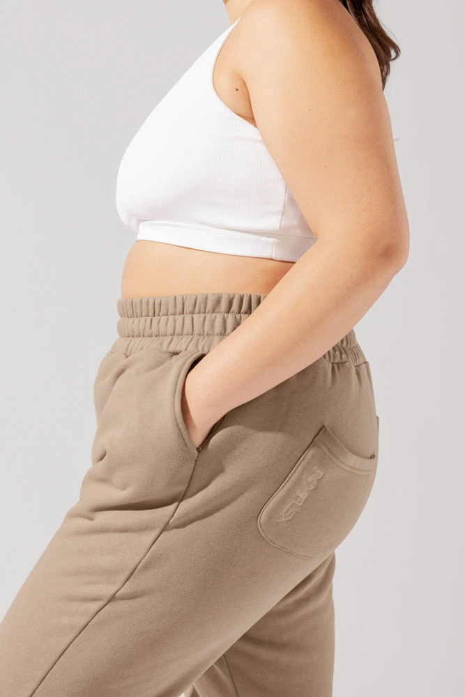 Cloud Rollover Sweatpant - Milk Tea 2 Cloud Rollover Sweatpant - Milk Tea - Image 2