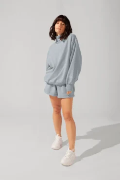 Ooey Gooey Mockneck Sweatshirt With Pockets - Bookworm Blue -Popflex Store OPF6780 Edit 8e9258f9 945b 4454 a80c 070a261eb6f1