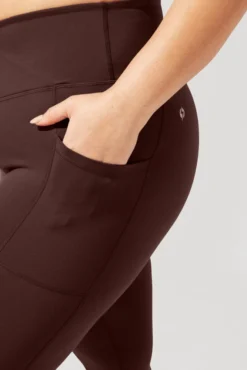 Crisscross Hourglass® Leggings With Pockets - French Roast -Popflex Store OPF7261 Edit