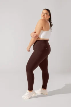 Crisscross Hourglass® Leggings With Pockets - French Roast -Popflex Store OPF7307 Edit