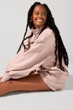 Ooey Gooey Mockneck Sweatshirt With Pockets - Ballet Slipper -Popflex Store OPF7496 Edit 20dc9500 7d21 4e58 bec9 acc6ae22909e