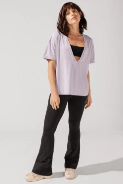 Daring Deep V Tee - Lilac Haze -Popflex Store OPF7616 Edit