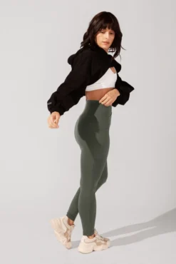 Crisscross Hourglass® Leggings With Pockets - Dark Sage 12 Crisscross Hourglass® Leggings With Pockets - Dark Sage -Popflex Store OPF7863 Edit