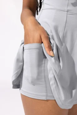 Matchpoint Workout Dress With Zipper - Blue Stone -Popflex Store OPF8709 Edit