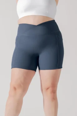 Crisscross Hourglass® Midi Shorts With Pockets (Ribbed) - Navy -Popflex Store OntheGoCorsetCrop lightsand 1047 0059 Edit 1