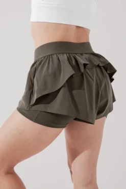On The Run Ruffle Short - Deep Olive -Popflex Store OntheRunRuffleShort BlackOlive 4017 1290 Edit aaa8b076 8651 4676 bf7d ee53bad177b6