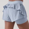 On The Run Ruffle Short - Blue Breeze