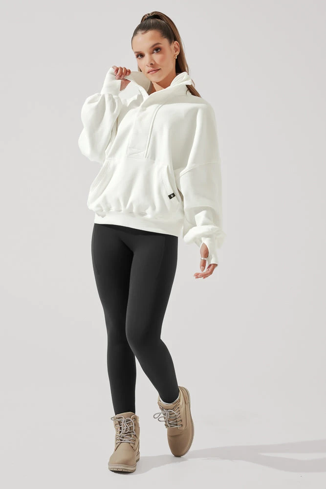 Ooey Gooey Half Zip Sweater - Almond Milk 10 Ooey Gooey Half Zip Sweater - Almond Milk - Image 10