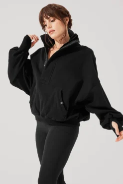 Ooey Gooey Half Zip Sweater - Black 14 Ooey Gooey Half Zip Sweater - Black -Popflex Store OoeyGooeyHalfZip Black E1016 2254 Edit scaled