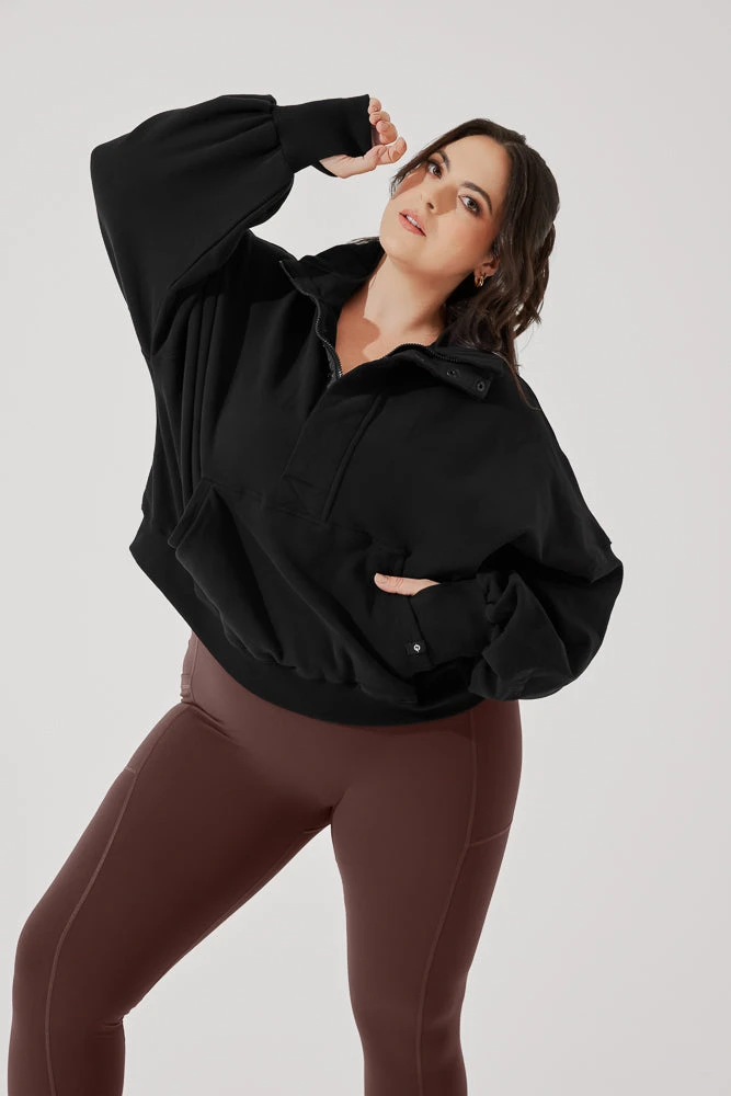 Ooey Gooey Half Zip Sweater - Black 7 Ooey Gooey Half Zip Sweater - Black - Image 7