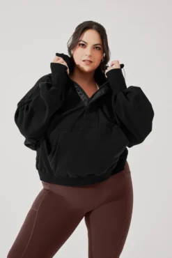 Ooey Gooey Half Zip Sweater - Black 18 Ooey Gooey Half Zip Sweater - Black -Popflex Store OoeyGooeyHalfZip Black E1016 3281 Edit