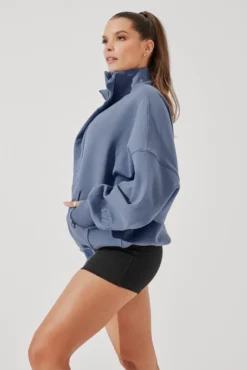 Ooey Gooey Half Zip Sweater - Blue Dusk 22 Ooey Gooey Half Zip Sweater - Blue Dusk -Popflex Store OoeyGooeyHalfZip NavyDusk E1016 4625 Edit