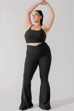 Plié Corset Crop Bralette - Black -Popflex Store PileCorsetCropTop Black 1049 0009 Edit 1