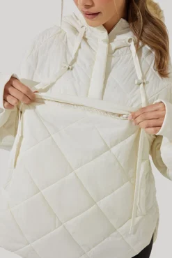 Pillow Packable Puffer Jacket - Coconut Cream -Popflex Store Pillow Packable Puffer Jacket Coconut Cream E1006 1927