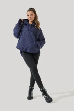 Pillow Packable Puffer Jacket - Peacoat Navy -Popflex Store Pillow Packable Puffer Jacket Peacoat Navy E1006 2447