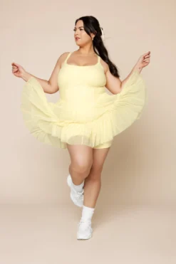 Corset Pirouette Dress - Buttercream -Popflex Store PirouetteDress FrenchButtercream F1000 01473 scaled