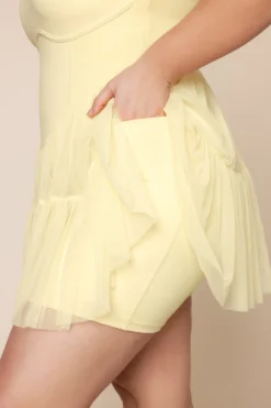 Corset Pirouette Dress - Buttercream -Popflex Store PirouetteDress FrenchButtercream F1000 01553 Edit scaled