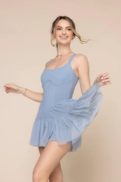 Corset Pirouette Dress - Blue Storm