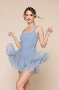 Corset Pirouette Dress - Blue Storm -Popflex Store PirouetteSkort BlueStorm 6064 03567