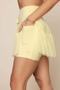 Pirouette Tiered Skort - Buttercream -Popflex Store PirouetteSkort FrenchButtercream 6064 01731 Edit scaled