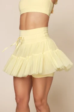 Pirouette Tiered Skort - Buttercream