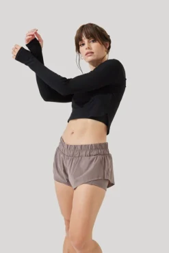 Refine Long Sleeve Top - Black -Popflex Store Refine Long Sleeve Top Black B1013 2906