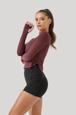 Refine Long Sleeve Top - Rose Clay -Popflex Store Refine Long Sleeve Top Desert Clay B1013 0909