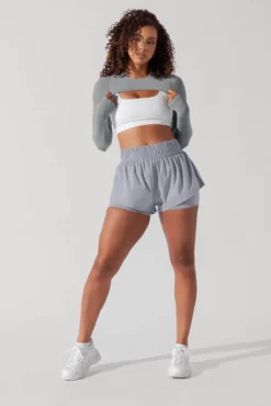 Relevé Ribbed Shrug - Indigo Teal -Popflex Store ReleveRibbedShrug IndigoTeal 2026 2186 Edit 1