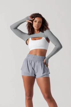 Relevé Ribbed Shrug - Indigo Teal -Popflex Store ReleveRibbedShrug IndigoTeal 2026 2200 Edit 1