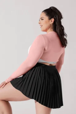 Relevé Ribbed Shrug - Powder Pink -Popflex Store ReleveRibbedShrug PowderPink 2026 3045 Edit 1