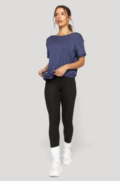 Reversible Deep V Tee - Nightshade Blue -Popflex Store Reversible Deep V Tee Nightshade Blue B1015 00284